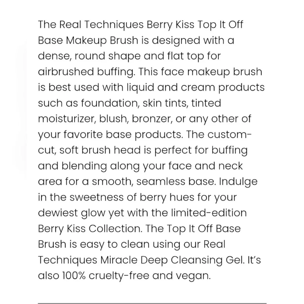 REAL TECHNIQUES, Top It Off Foundation Base Brush